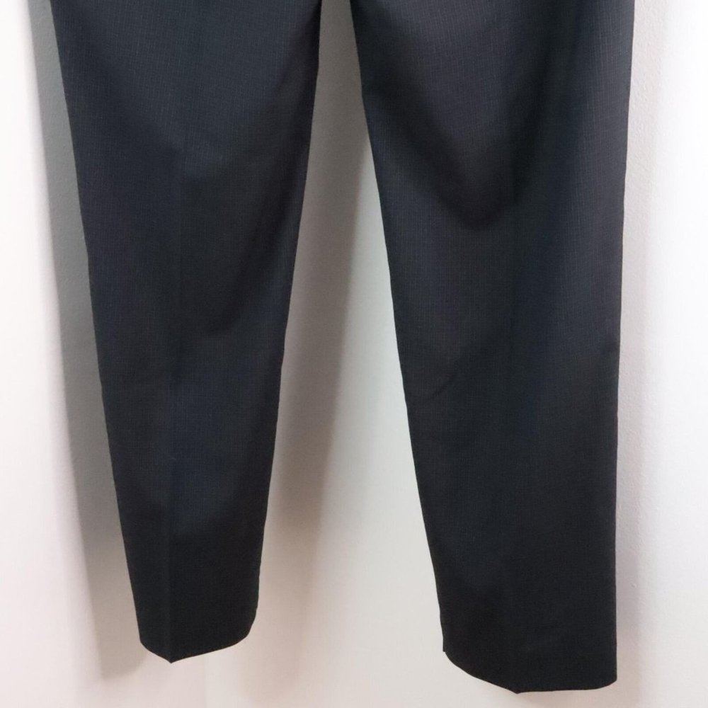 New Perry Ellis Portfolio Men's 38x32 Travel Luxe Charcoal Plaid Dress Pants - Picture 6 of 8